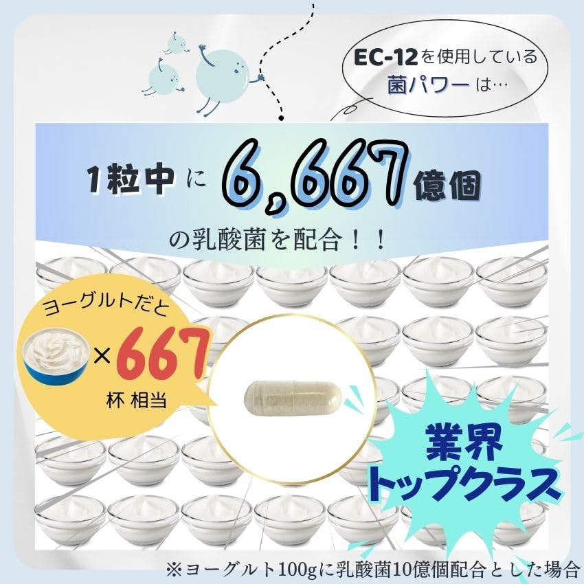 Amazon | 乳酸菌 サプリメント 20兆個 23種の乳酸菌 + 発酵酵素 菌活